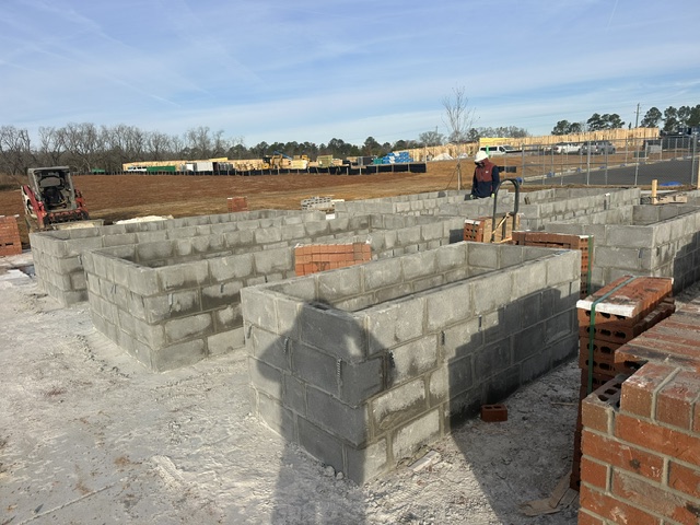Concrete block masonry work