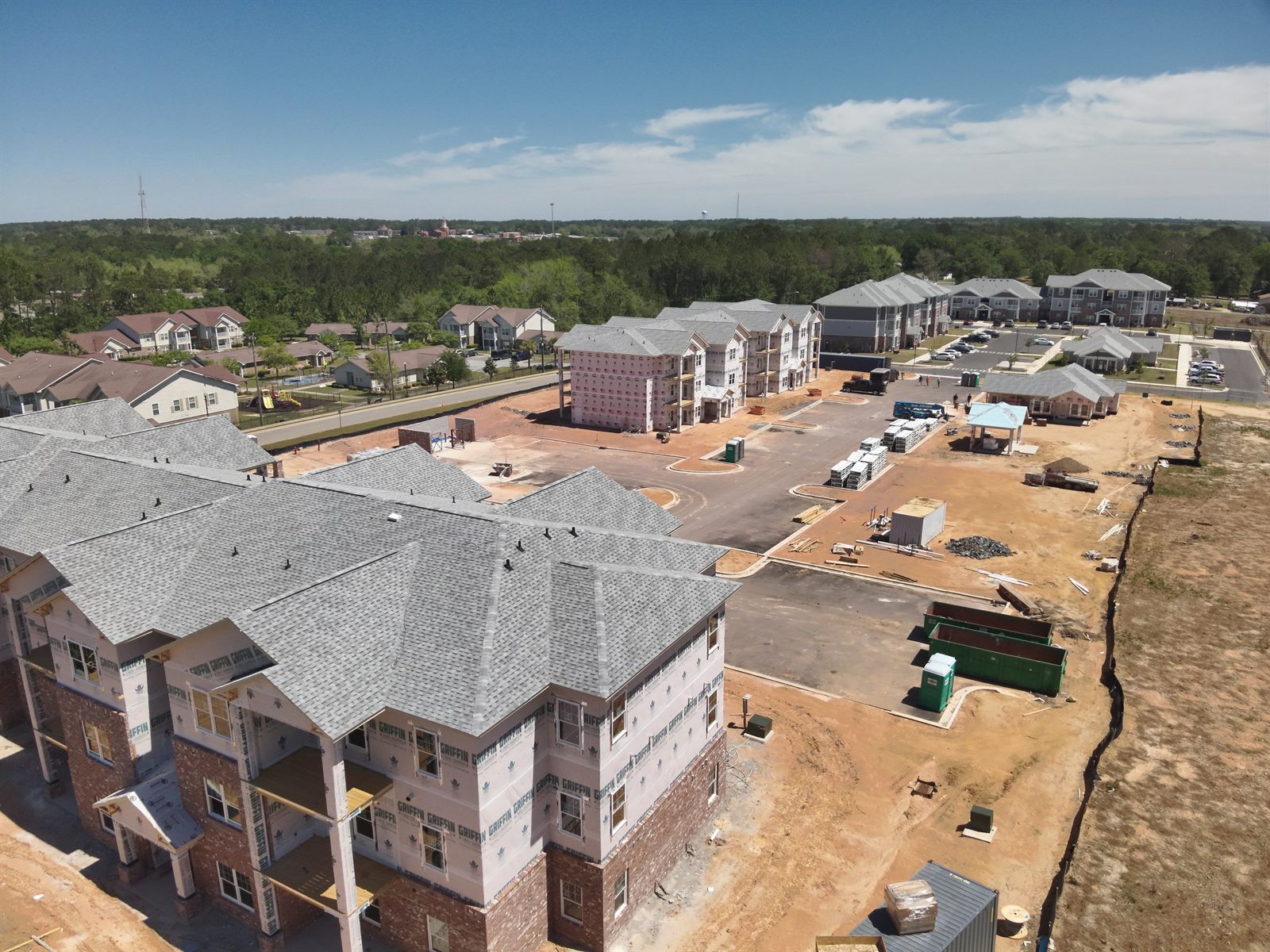 Aerial overview of the West Pine development